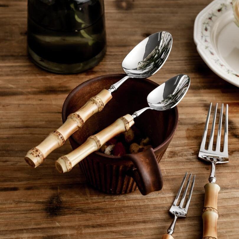 Bamboo Handle Flatware Cutlery