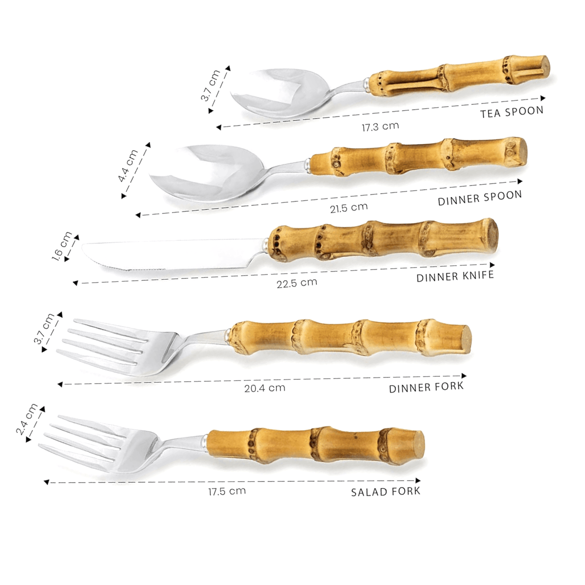 Bamboo Silverware Set of 5 Pcs