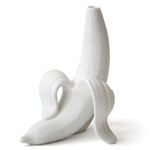 Banana Figurine Floral Vase White