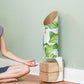 Banana Leaf Yoga Mat Storage Wooden Tube Holder - MAIA HOMES