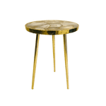 Banded Agate Round Edge Accent Table