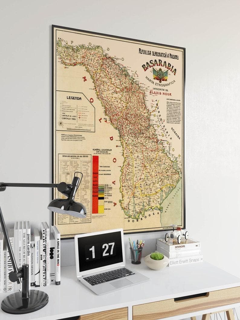 Basarabia Old Map| 1917 Basarabia Map