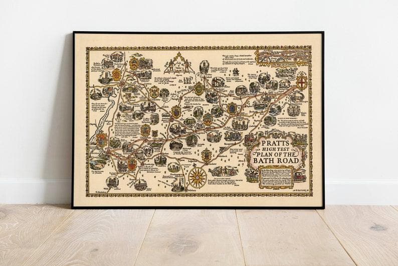 Bath, England Map Poster| Somerset Map Print