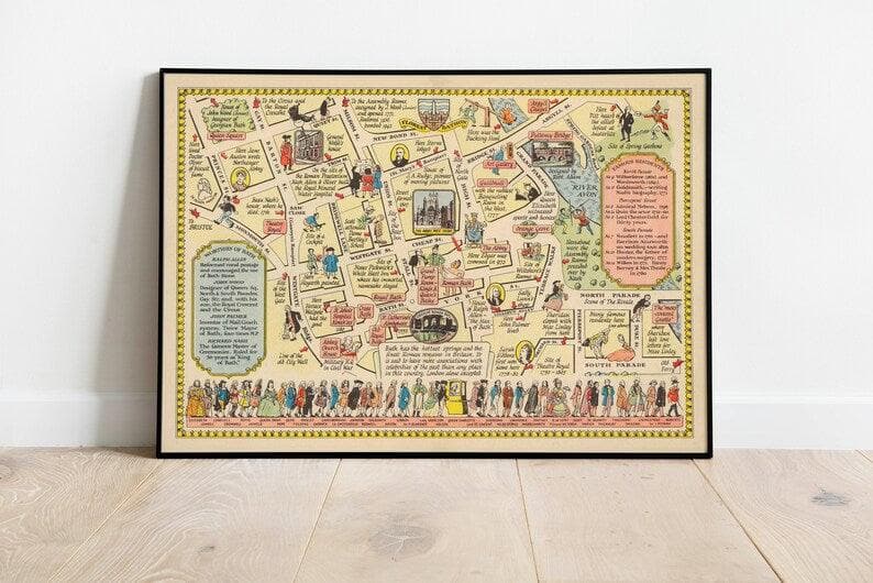 Bath Map Print| Art History