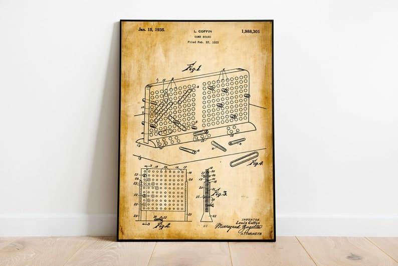 Battleship Game Patent Print| Framed Art Print