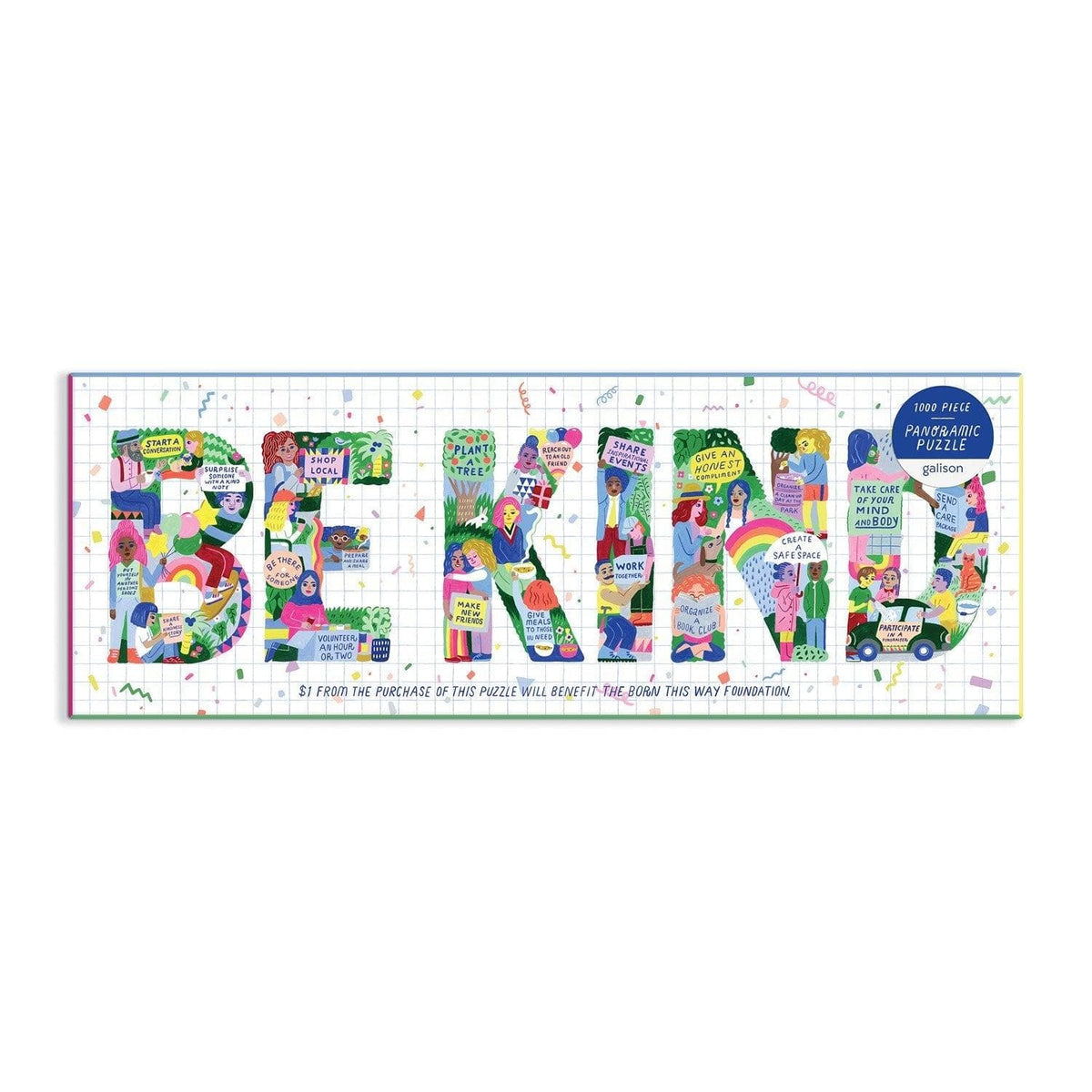 Be Kind 1000 Piece Panoramic Jigsaw Puzzle