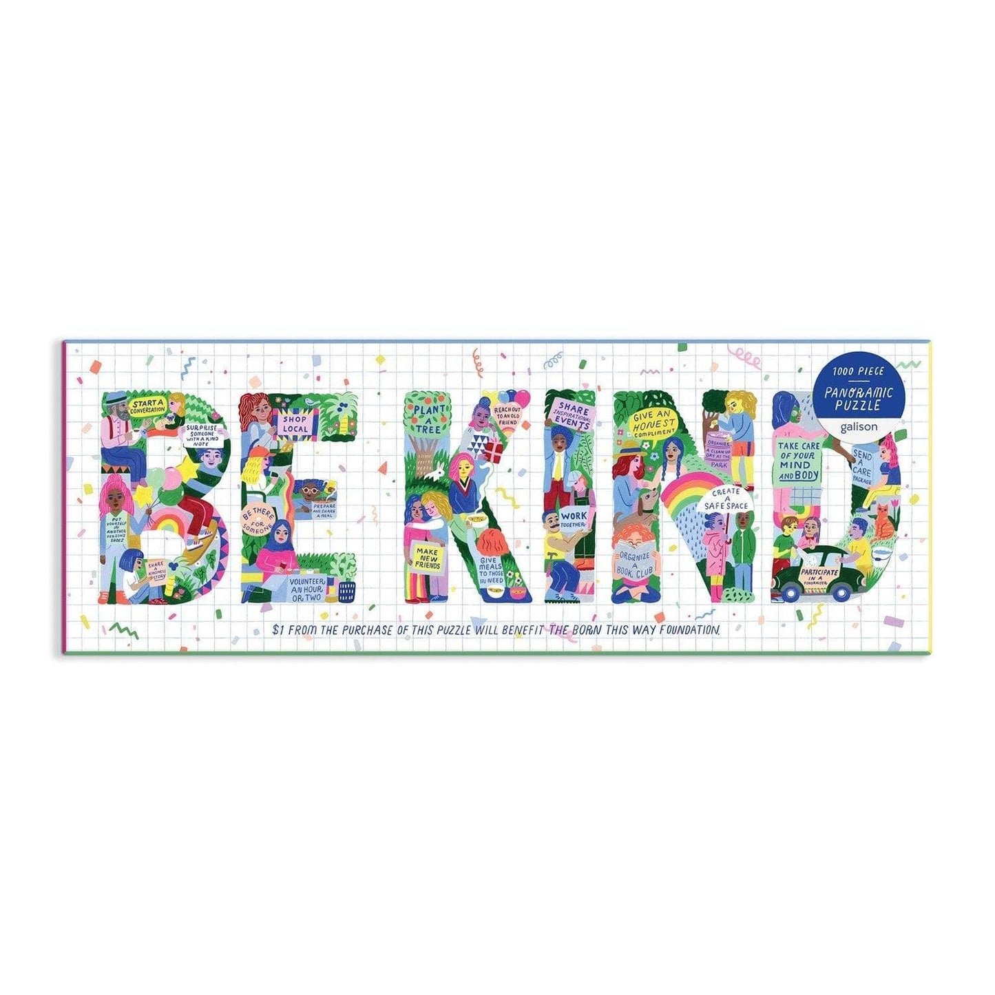 Be Kind 1000 Piece Panoramic Jigsaw Puzzle - MAIA HOMES