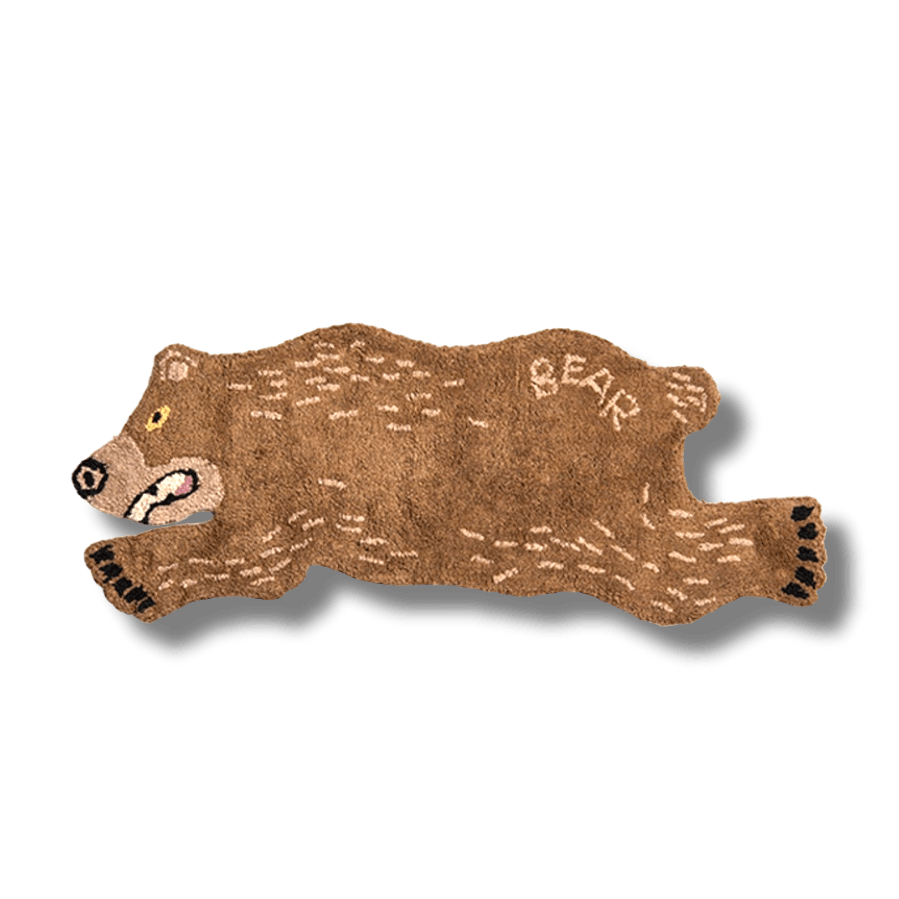 Bear Shaped Tufted Cotton Bath Mat Rug