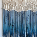 Beauty in the water Extra Large Dyed Fiber Wall Hanging Macrame