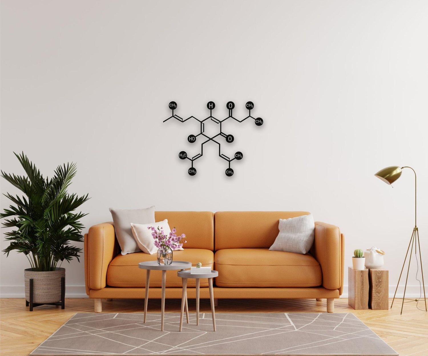 Beer Molecule Metal Wall Art