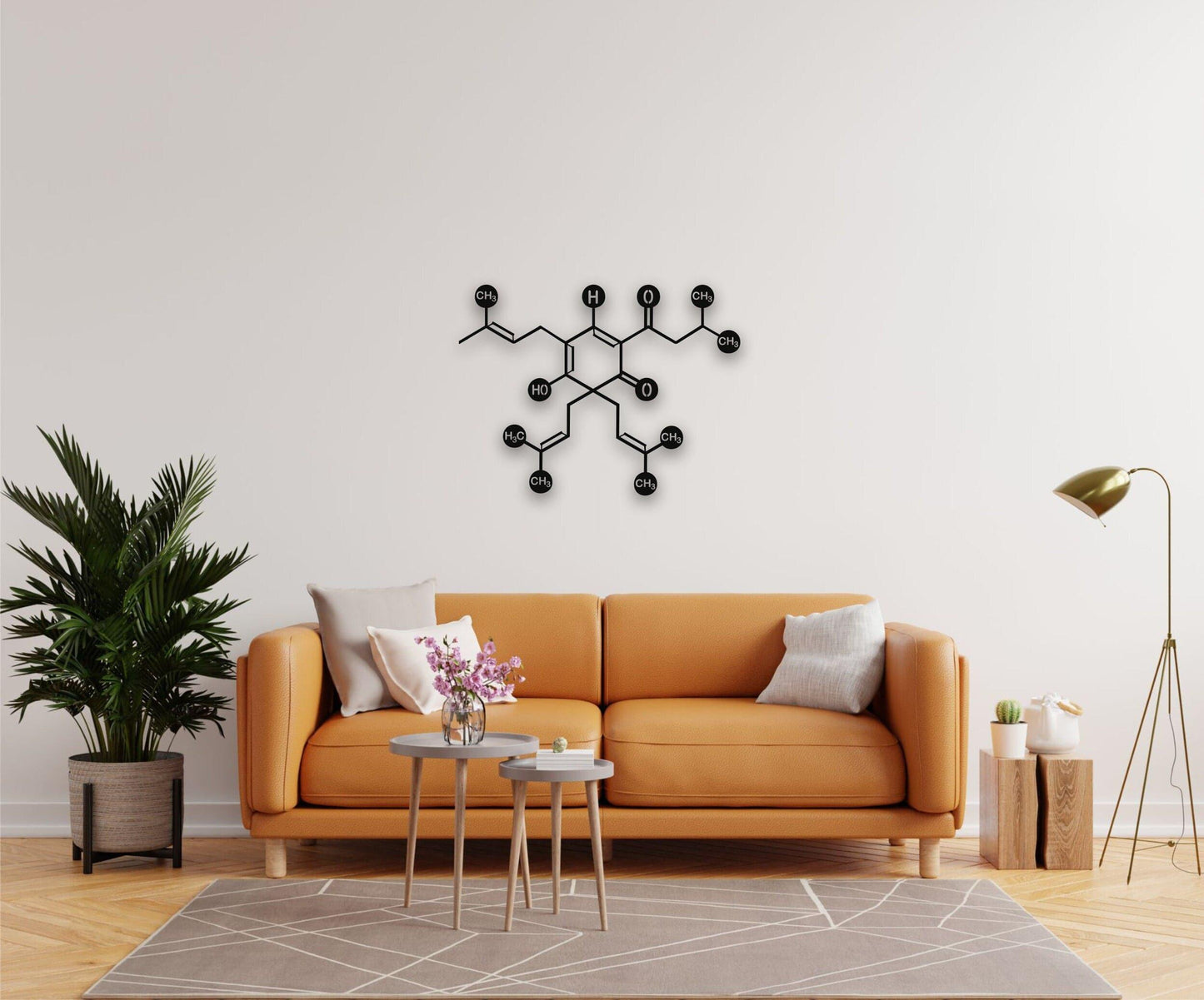 Beer Molecule Metal Wall Art