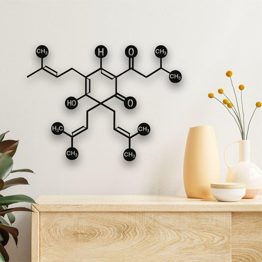 Beer Molecule Metal Wall Art - MAIA HOMES
