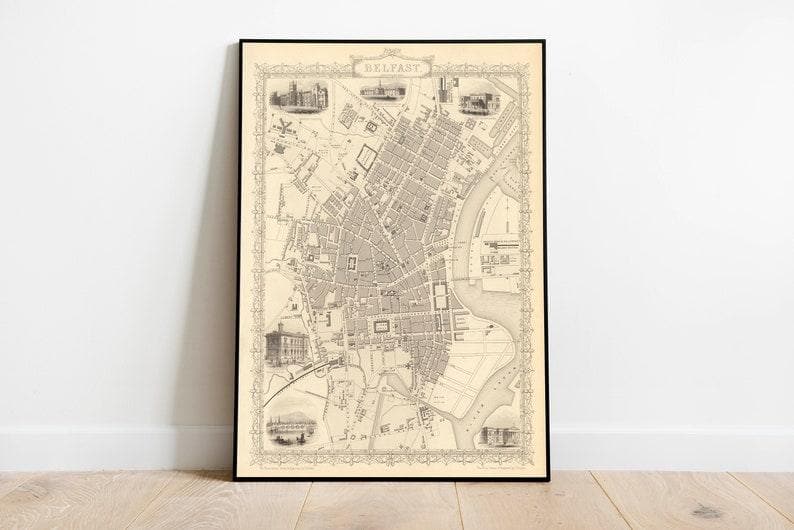 Belfast Map Print| Fine Art Prints