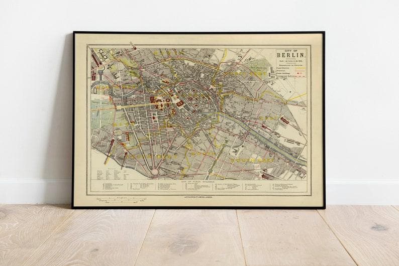 Berlin Map Print| Art History