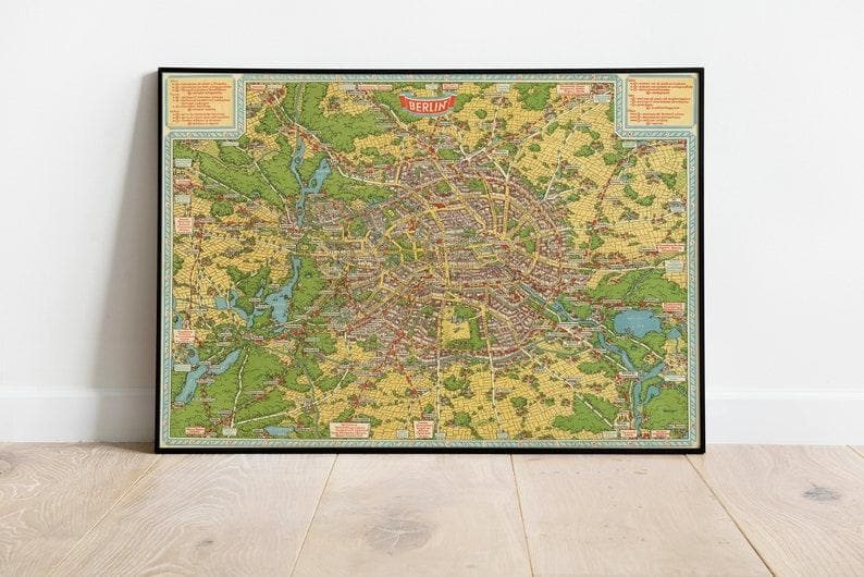 Berlin Map Print| Fine Art Prints - MAIA HOMES
