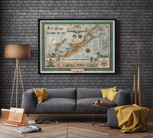 Bermuda Map Print| Art History - MAIA HOMES