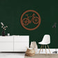 Bicycle in Circle Metal Wall Hanging Art