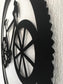 Bicycle in Circle Metal Wall Hanging Art