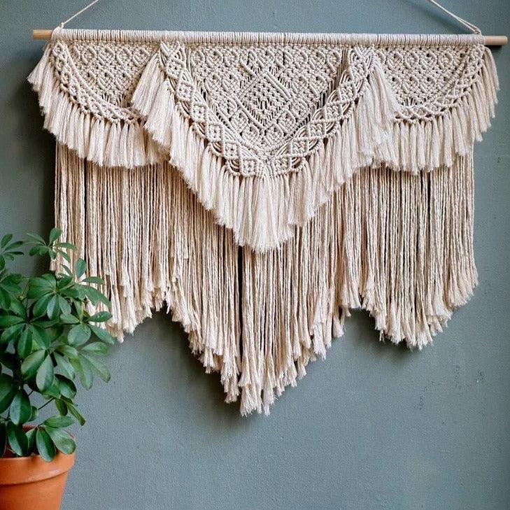 Bird Eyes Bohemian Wall Hanging Macrame