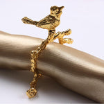 Bird on Branch Napkin Rings - Set of 10