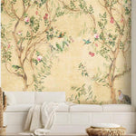 Birds and Tree Traditional Chinoiserie Wallpaper Mural