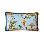 Birds of Floral Paradise Printed Velvet Cushion Cover Abe