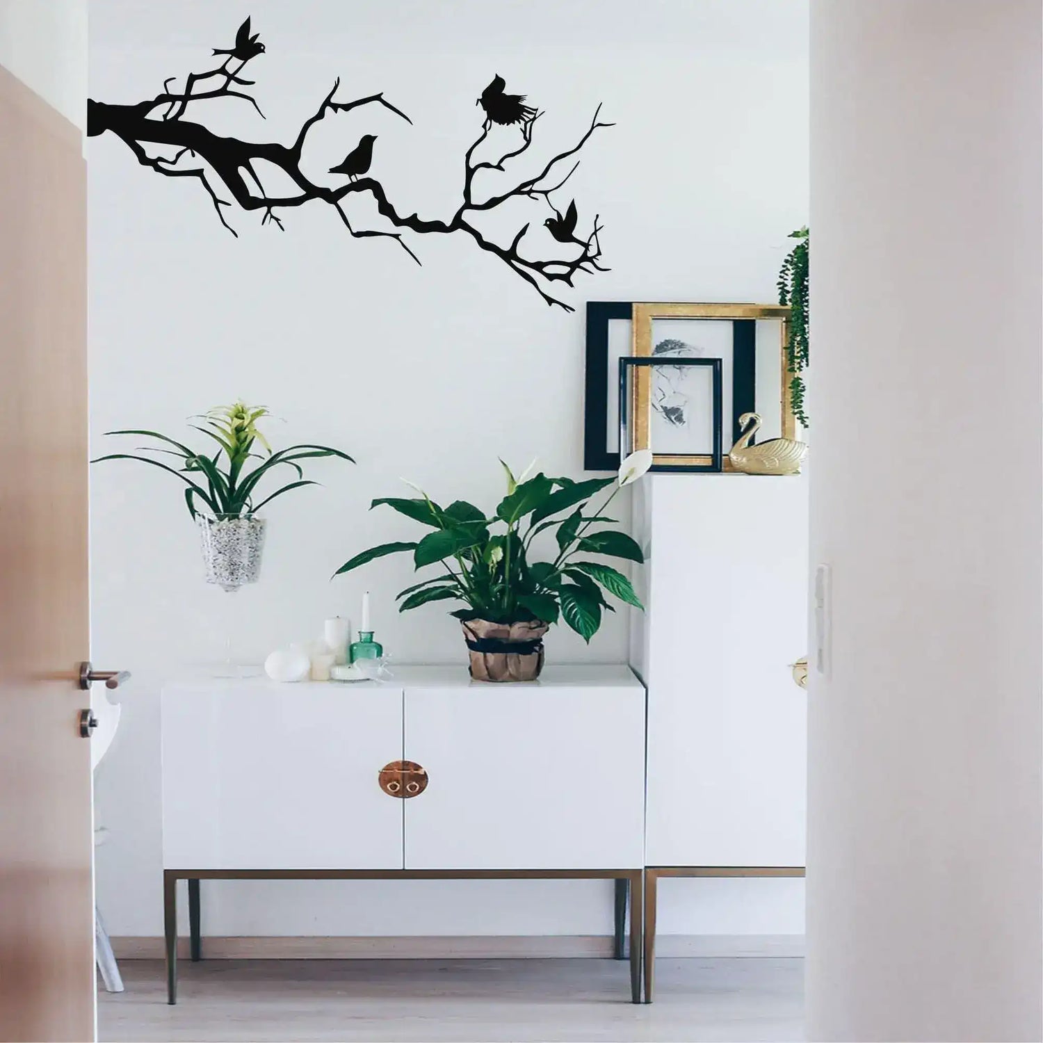 Birds on Branch Metal Wall Decor