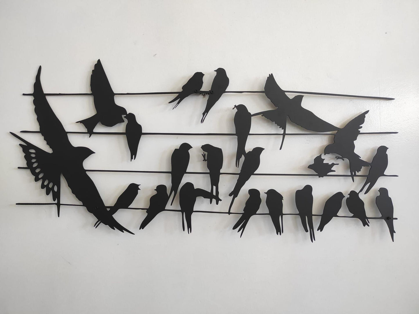 Birds on Branch Metal Wall Decor - MAIA HOMES