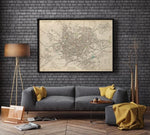 Birmingham City Map Wall Print| 1839 Birmingham Map