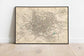 Birmingham City Map Wall Print| 1839 Birmingham Map - MAIA HOMES