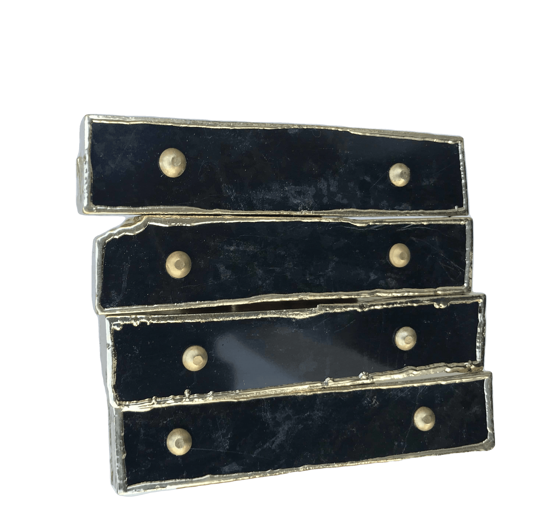 Black Agate Cabinet Door Pull Handle - Set of 4