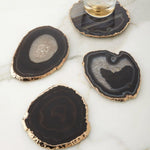 Black Agate Coasters Set