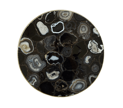 Black Agate Countertop Lazy Susan Centerpiece - MAIA HOMES