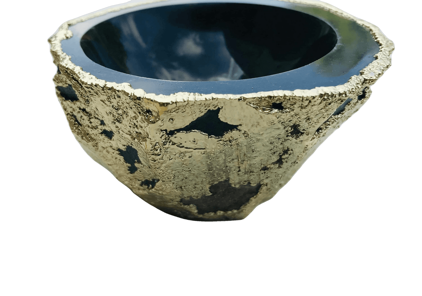 Black Agate Geode Jewelry Bowl - MAIA HOMES