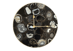 Black Agate Wall Clock | Circular 16 inches Rose Gold