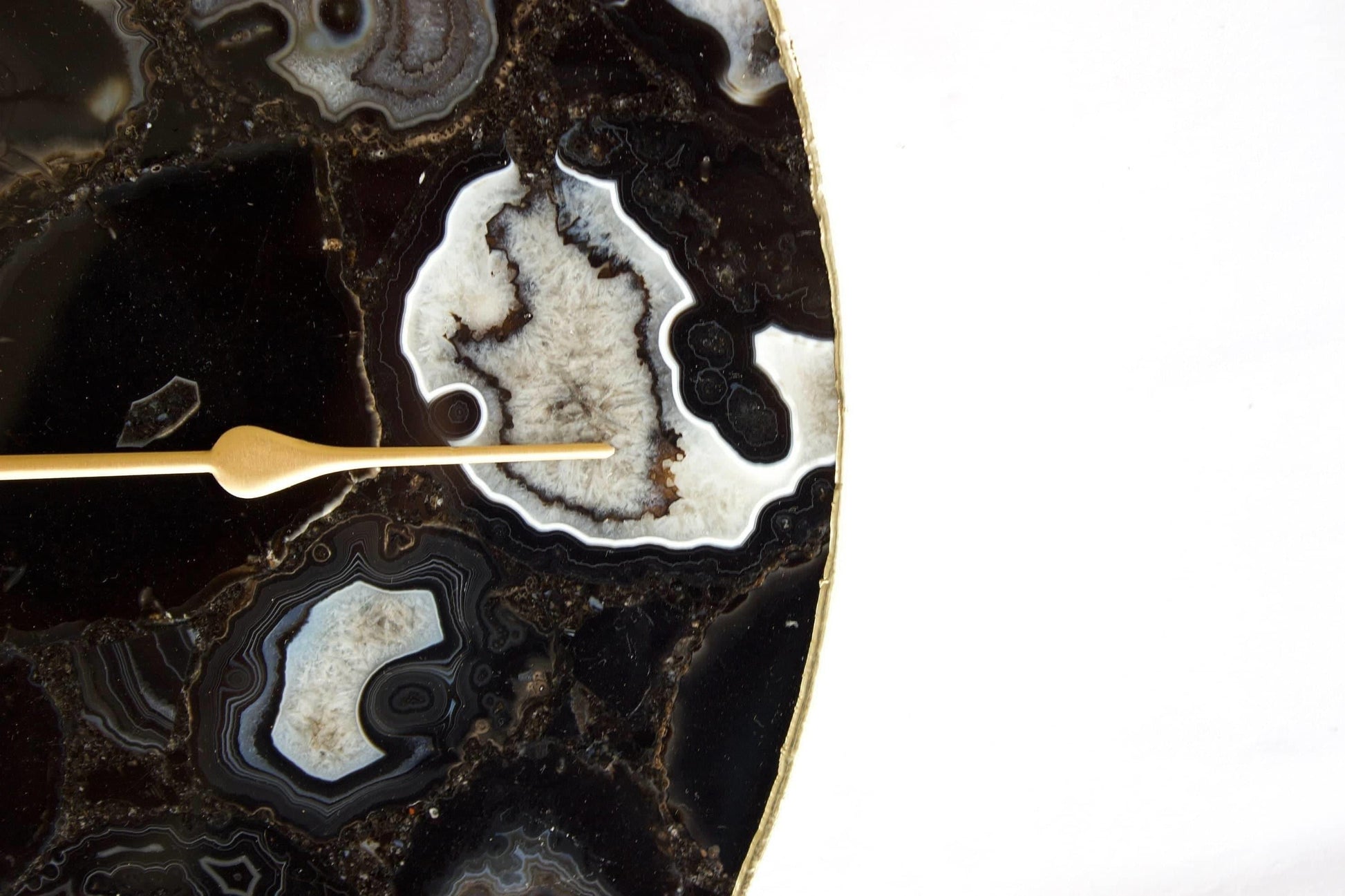 Black Agate Wall Clock | Circular - MAIA HOMES