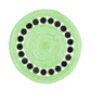 Black and Green Circle Round Jute Rug - MAIA HOMES