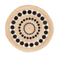 Black and Natural Triple Circle Round Jute Rug