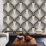 Black and White Art Deco Wallpaper