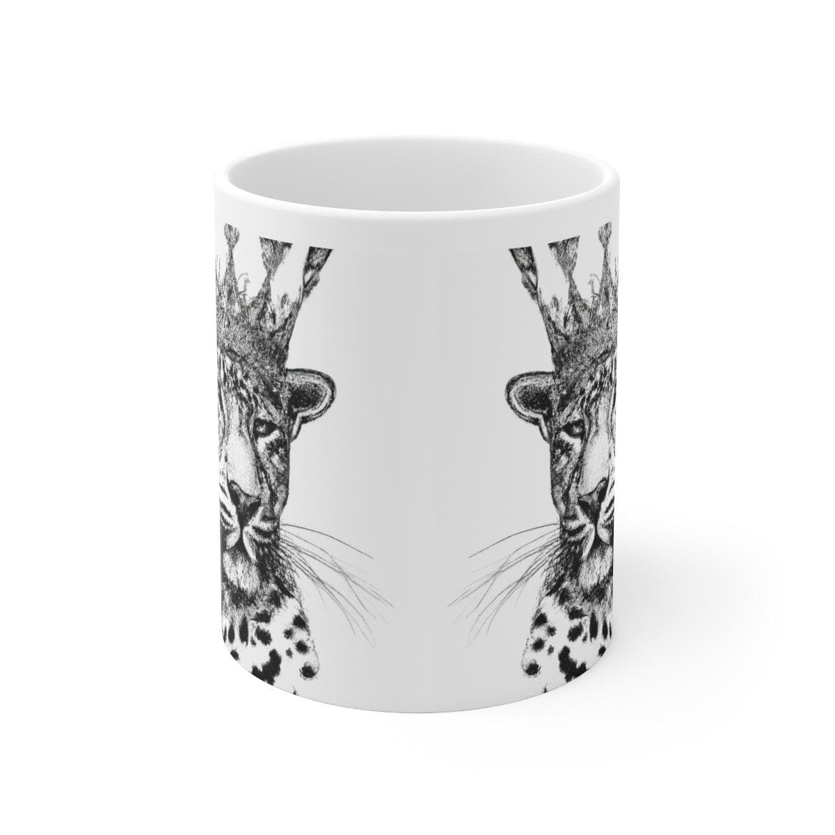 Black and White Crown Leopard Ceramic Mug 11oz