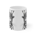 Black and White Crown Leopard Ceramic Mug 11oz