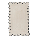 Black and White Scallop Jute Rug