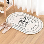 Black and White Sumo Bath Mat