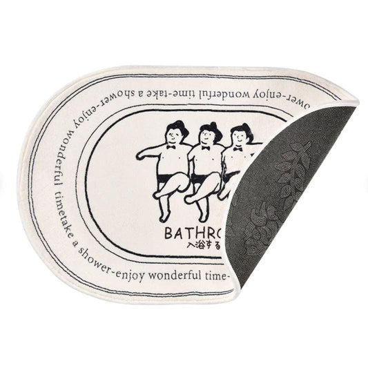 Black and White Sumo Bath Mat - MAIA HOMES