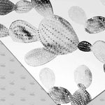 Black and White Watercolor Cactus Wallpaper