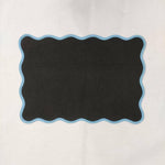 Black Classic Scallop Cotton Placemat Set of 4