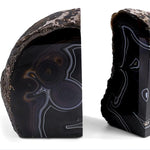 Black Geode Crystal Bookends - Set of 2