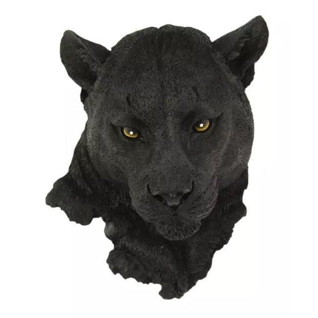 Black Leopard Decorative Head - MAIA HOMES
