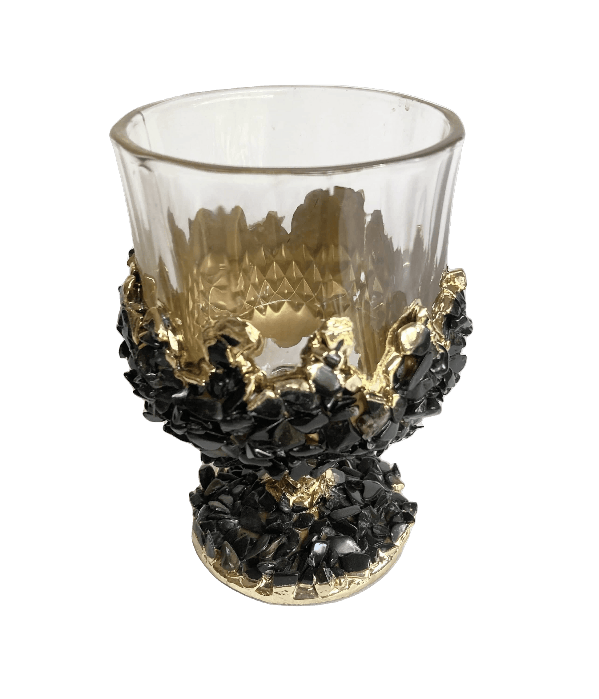 Black Quartz Wine Glass - Set of 2 - MAIA HOMES