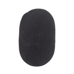 Black Woven Oval Jute Rug